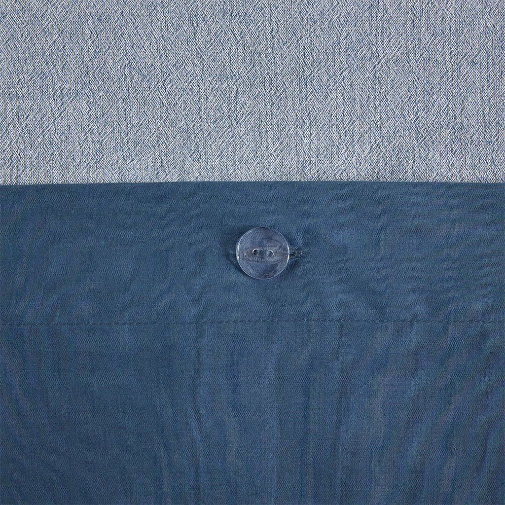 Dora Organic Cotton Chambray 3 Piece Duvet Cover Set