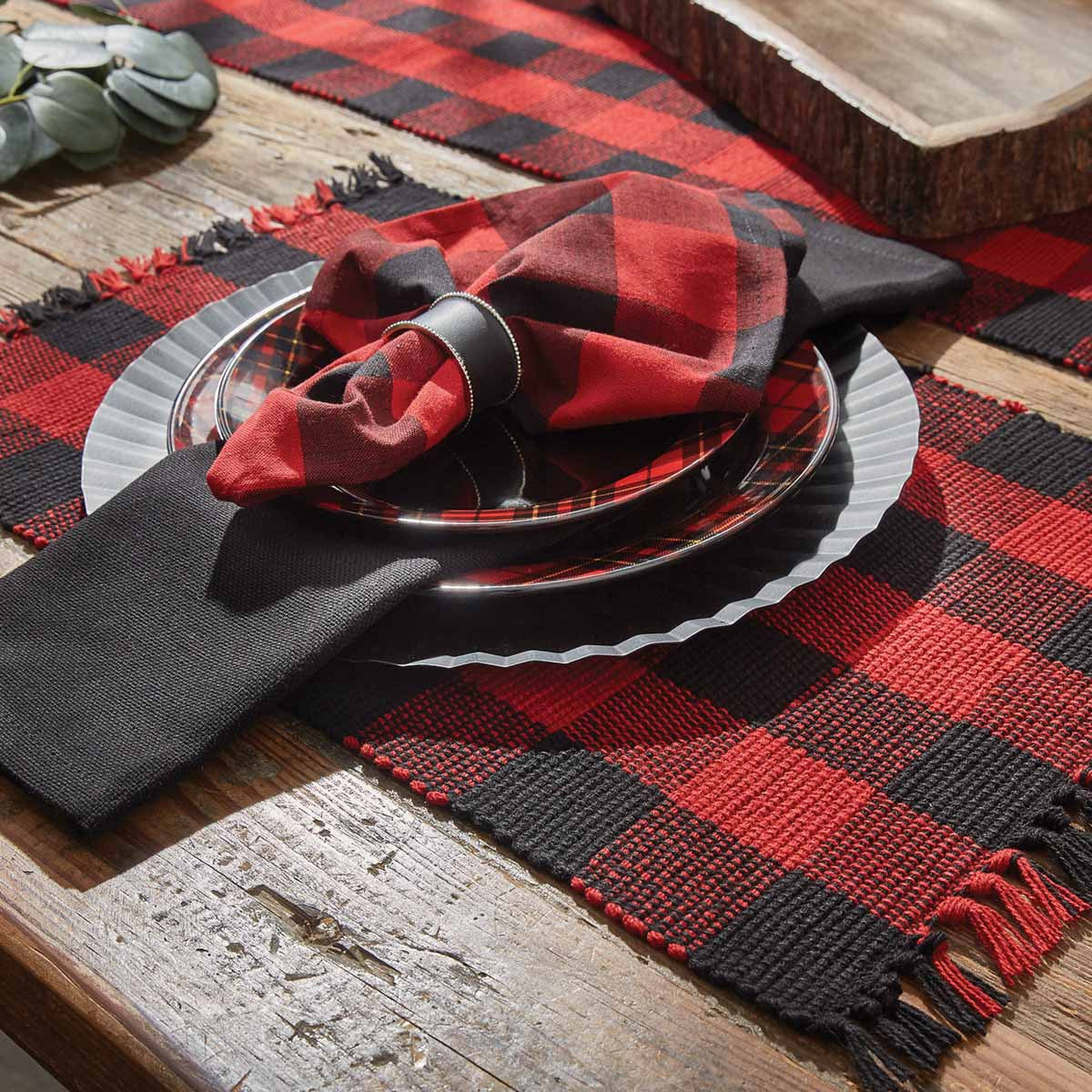 Buffalo Check Yarn Placemat Set