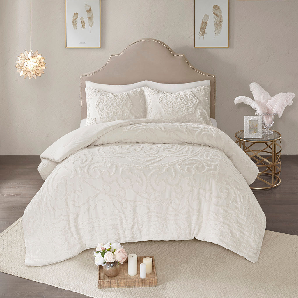 Laetitia 2 Piece Cotton Chenille Comforter Set