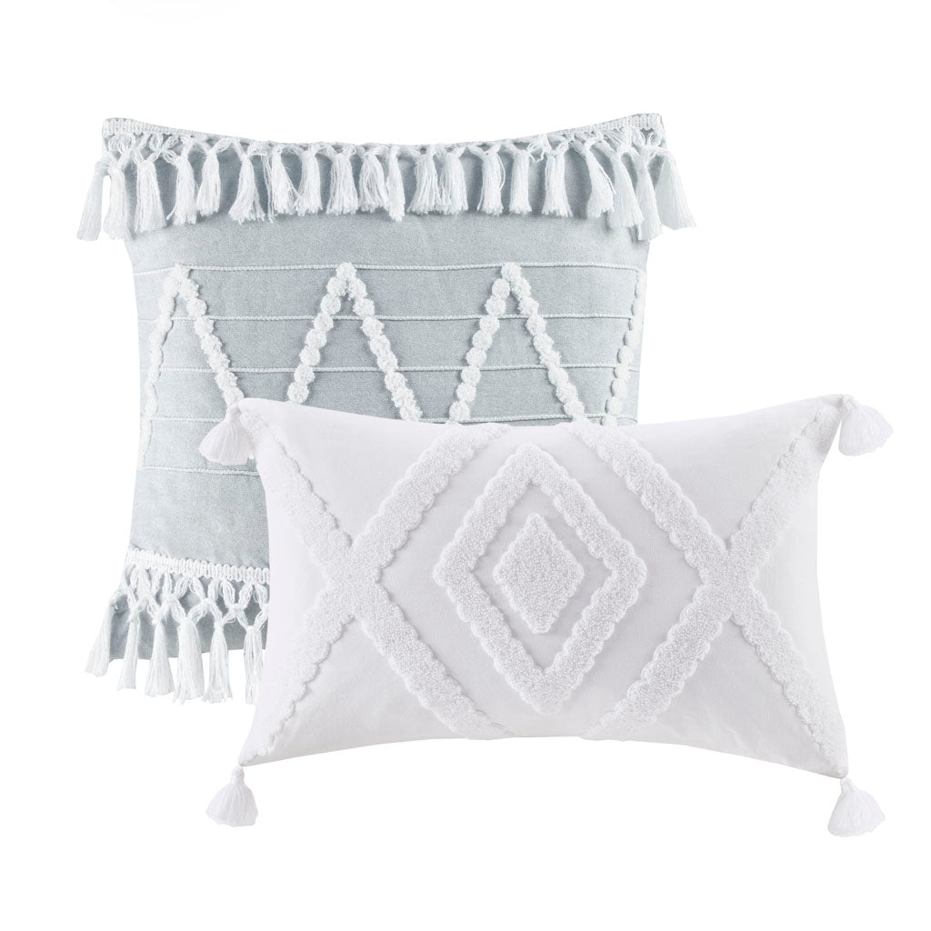 Brice 5 Piece Cotton Clipped Jacquard Duvet Set
