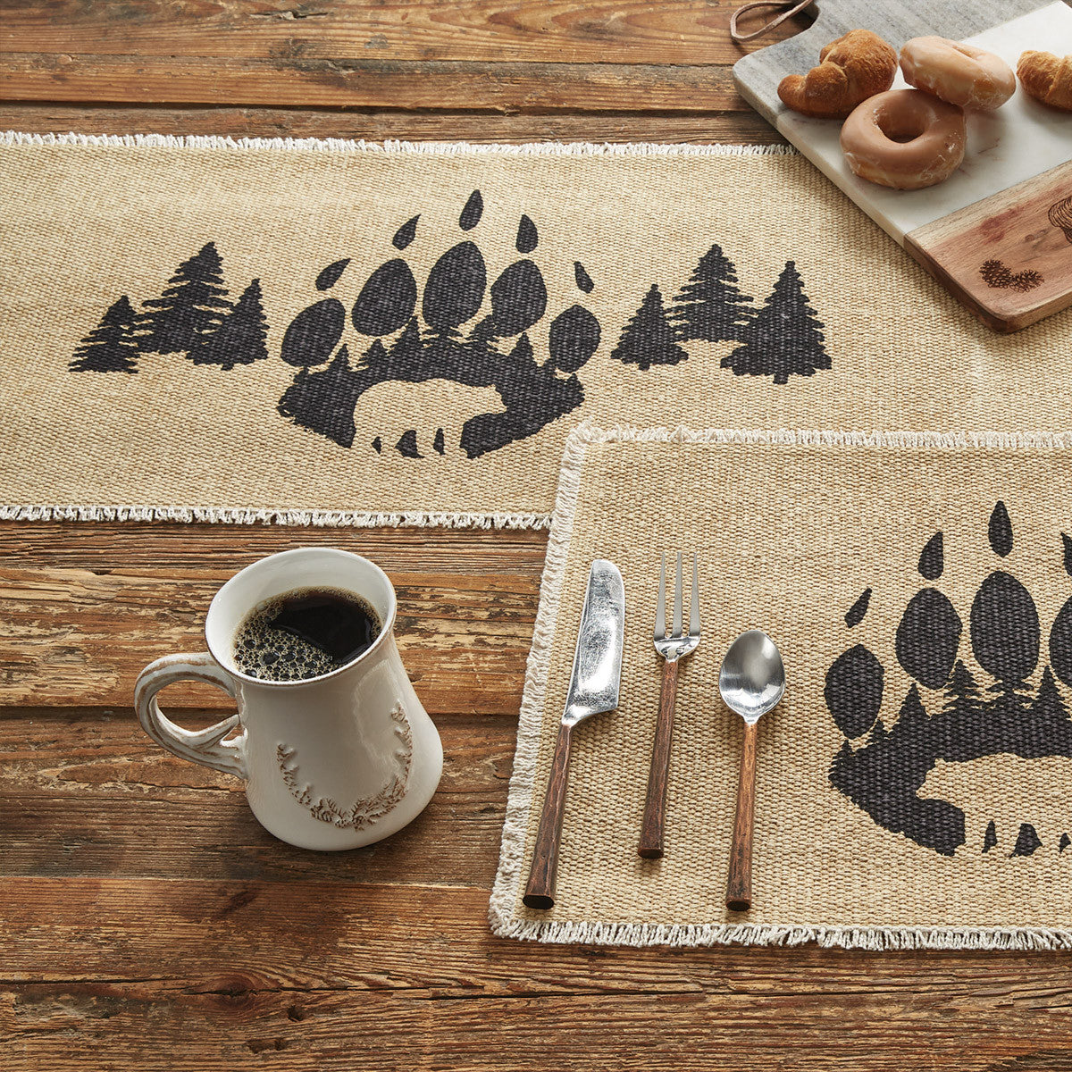 Bear Paw Table Runner 13X36