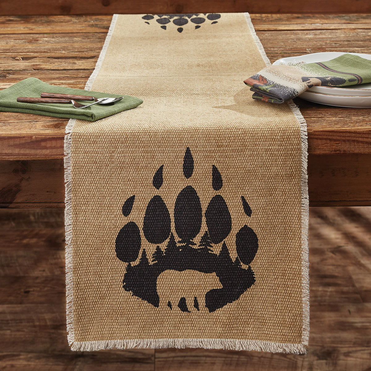 Bear Paw Table Runner 13X54