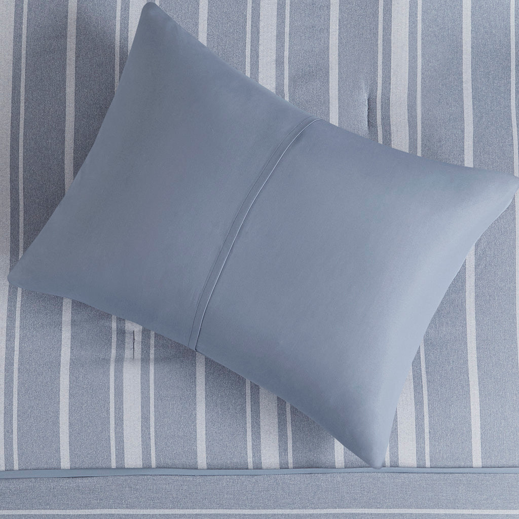 Kent 3 Piece Striped Herringbone Oversized Comforter Set