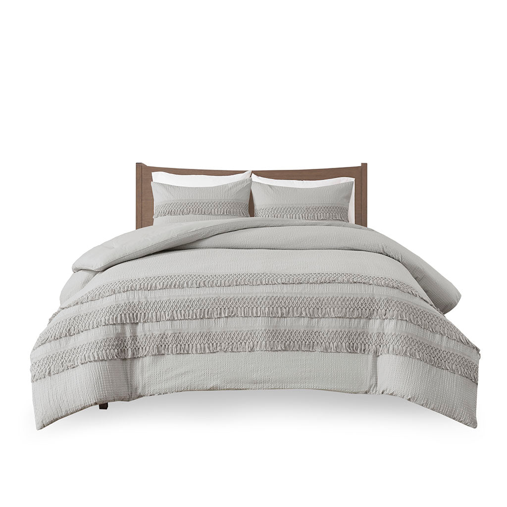 Amaya 3 Piece Cotton Seersucker Comforter Set