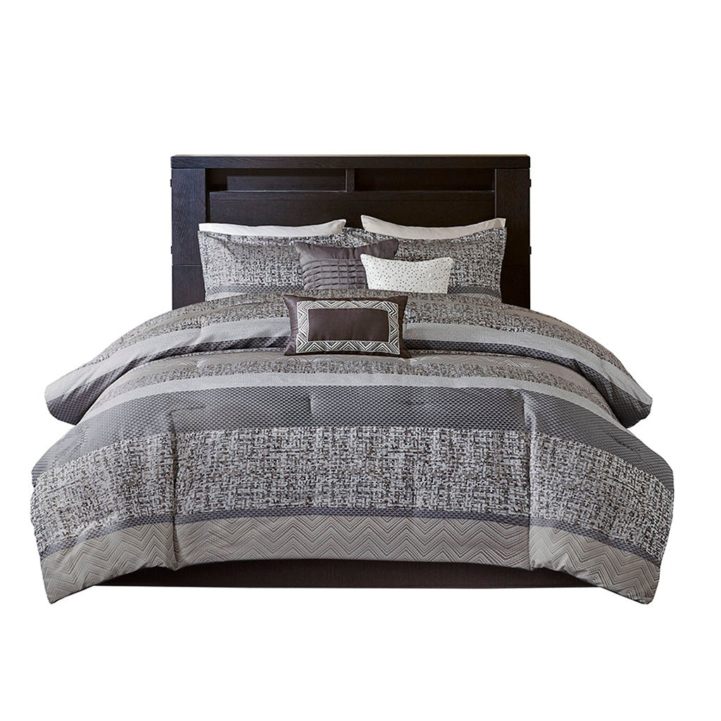Rhapsody 7 Piece Jacquard Comforter Set