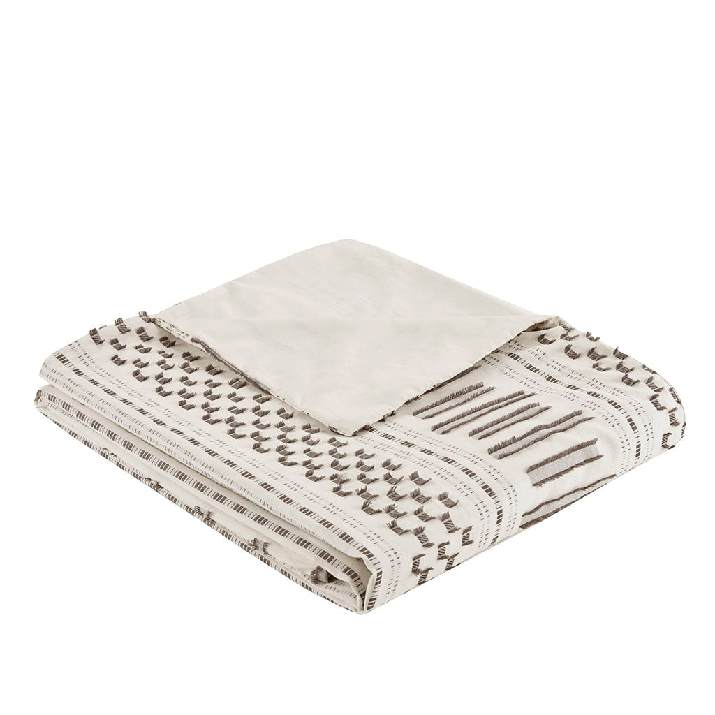 Rhea Cotton Jacquard Duvet Cover Set