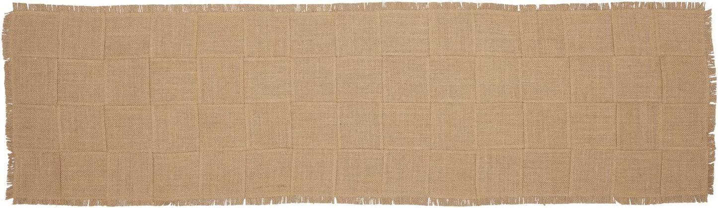 Jute Burlap Natural Basket Weave 48" Runner