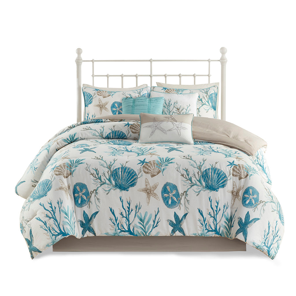 Pebble Beach 7 Piece Cotton Sateen Comforter Set