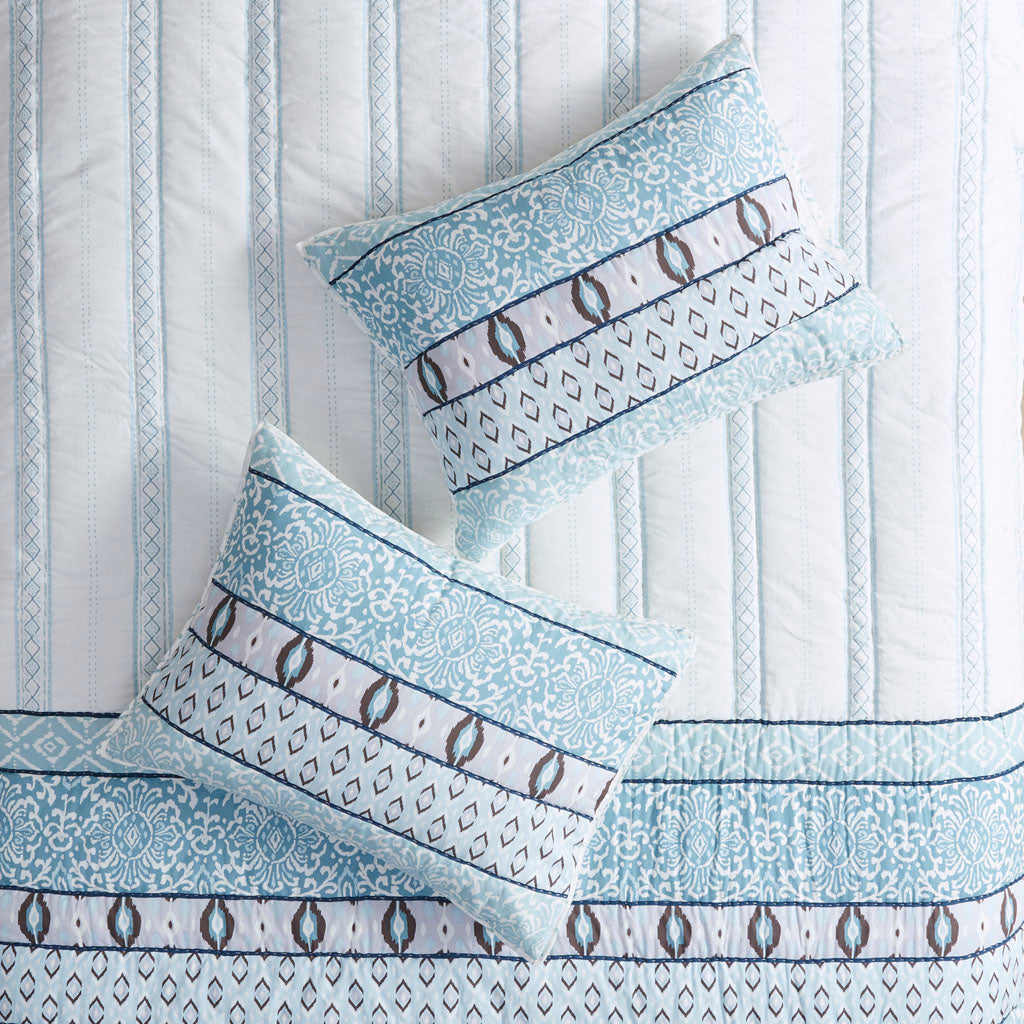 Kamila 3 Piece Reversible Cotton Coverlet Set