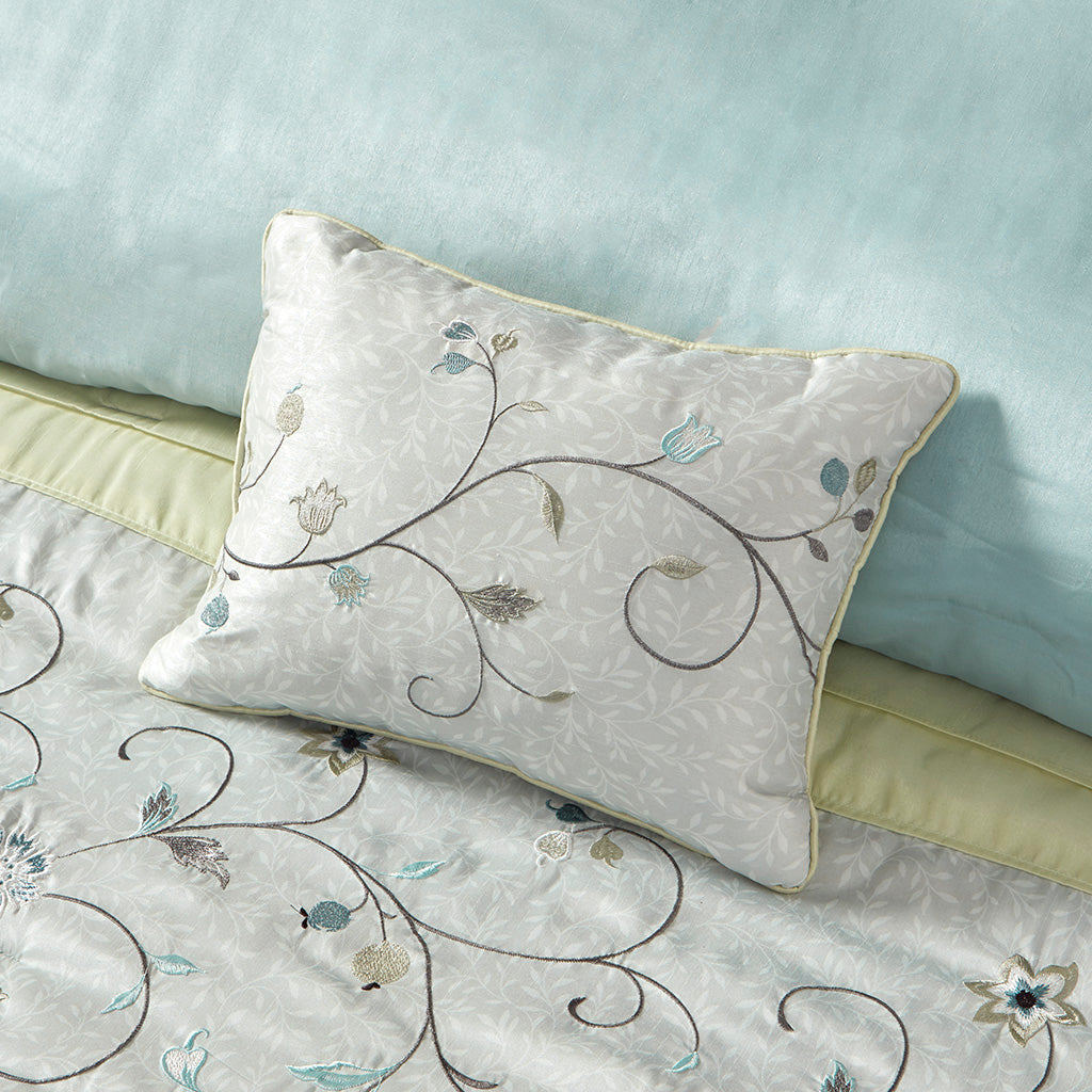 Serene Embroidered 7 Piece Comforter Set