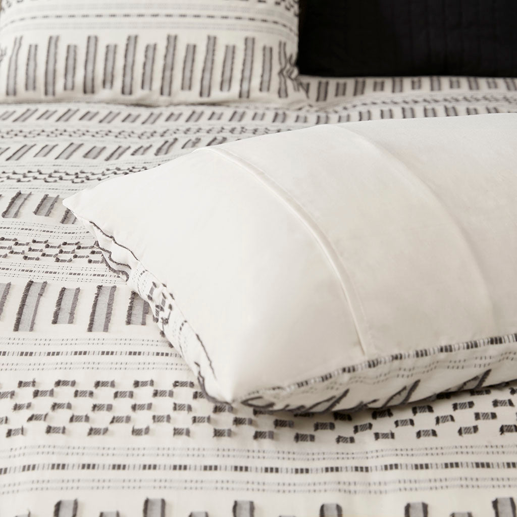 Rhea Cotton Jacquard Duvet Cover Set