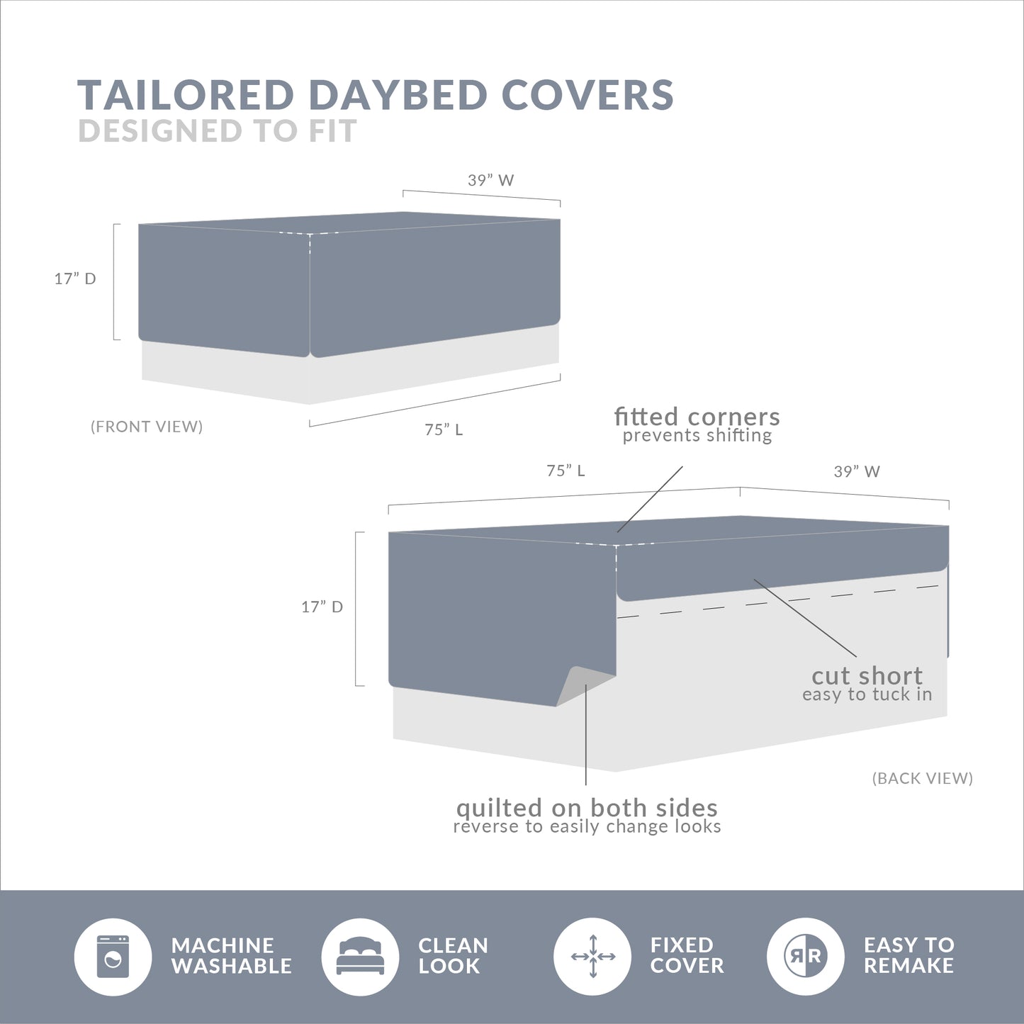 Quebec 6 Piece Reversible Daybed Cover Set