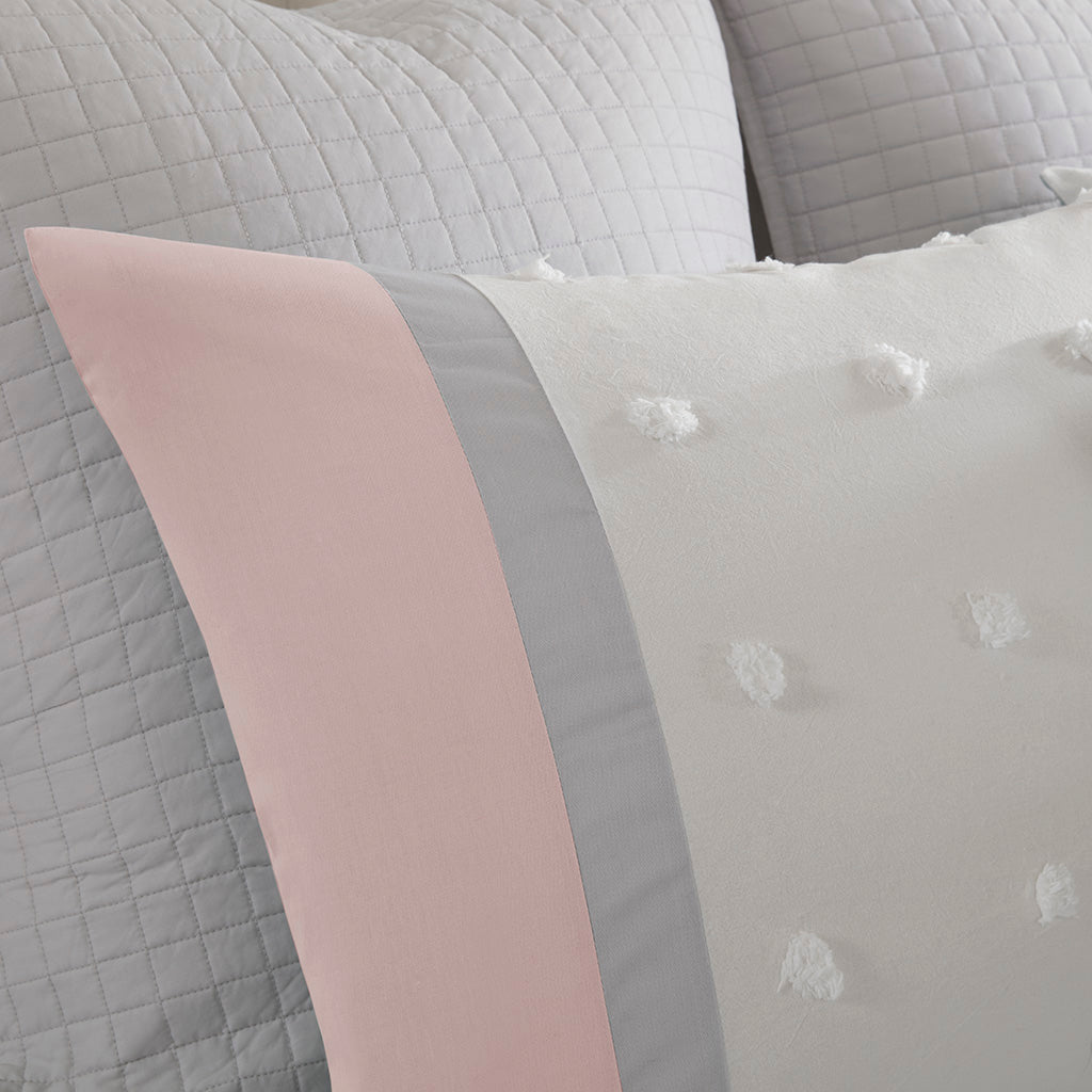Myla 7 Piece Cotton Jacquard Duvet Cover Set