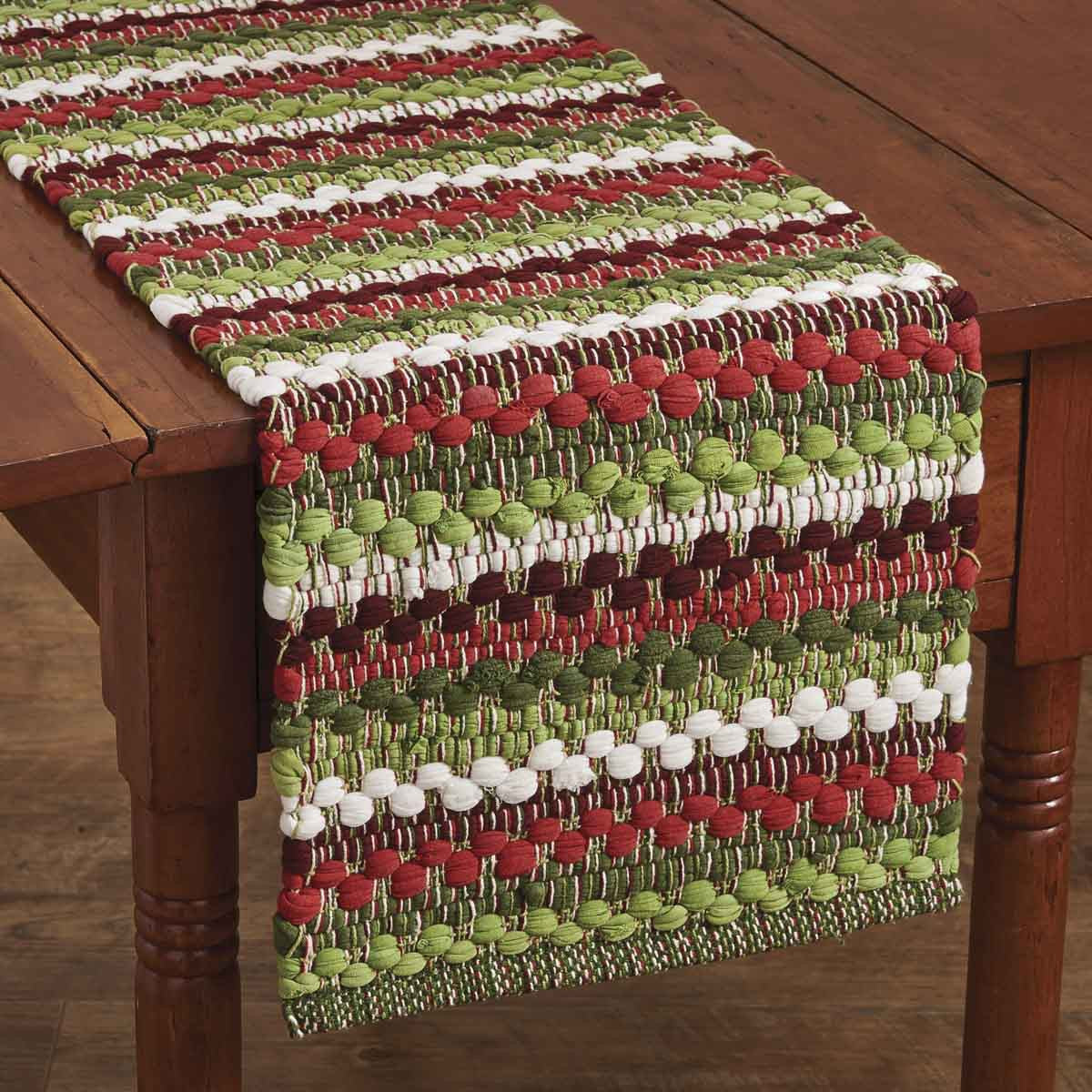 Wintergreen Chindi Table Runner 13X36