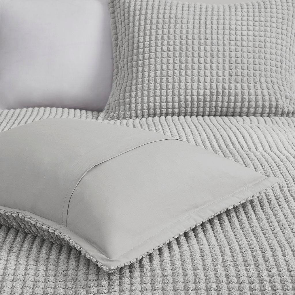 Hayden 5 Piece Plush Clip Jacquard Duvet Cover Set