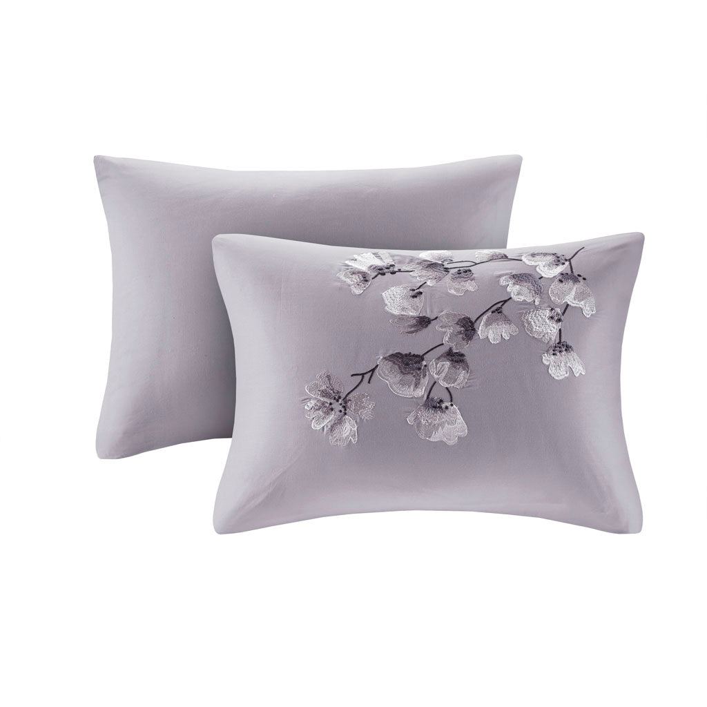 Sakura Blossom 3 Piece Cotton Sateen Printed Duvet Cover Set