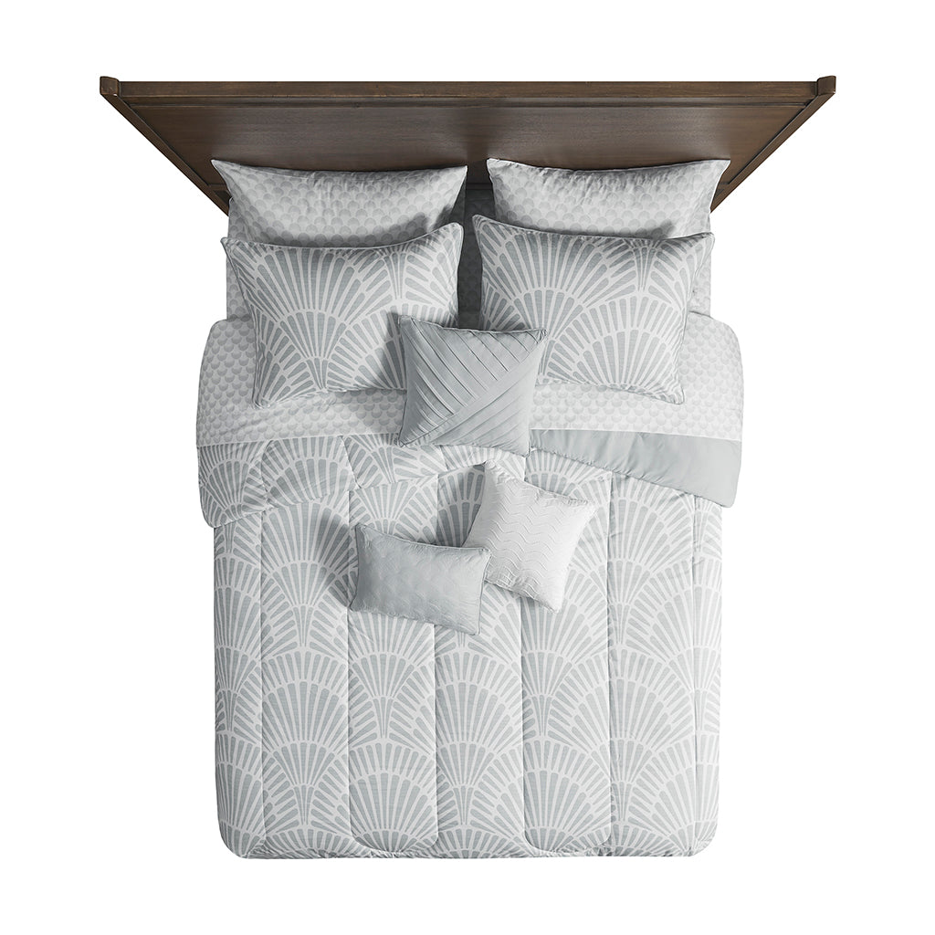 Conway 10 Piece Comforter Set with Bed Sheets