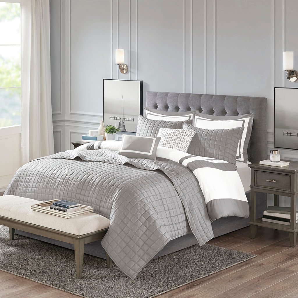 Heritage 8 Piece Comforter and Coverlet Set Collection
