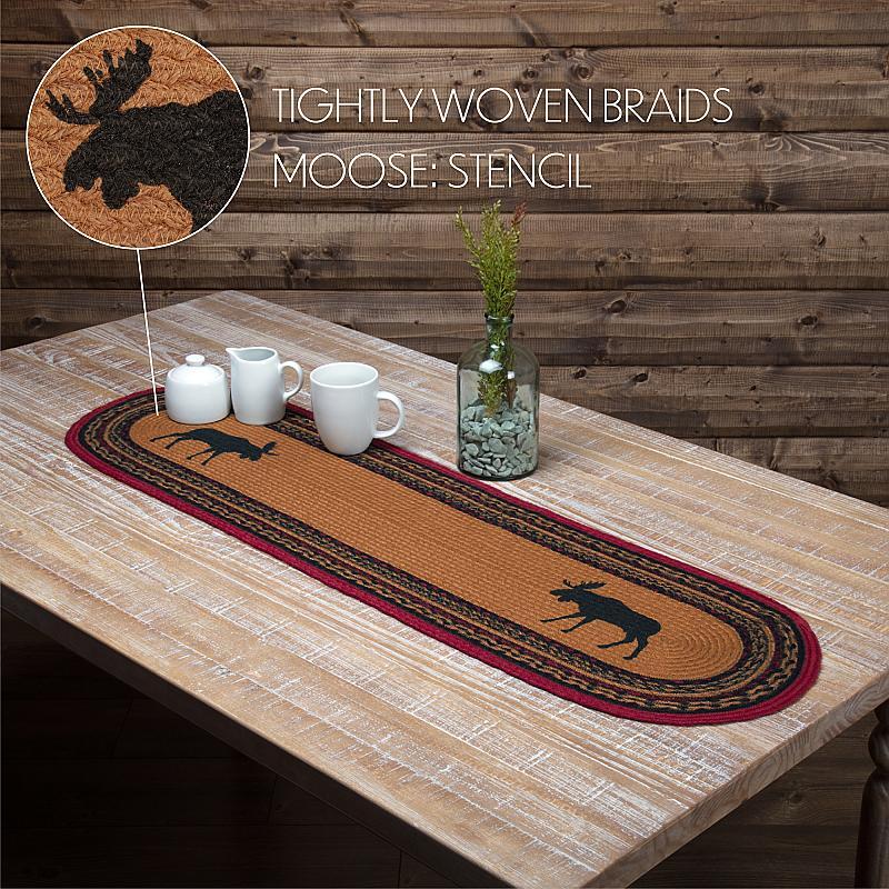 Cumberland Moose Jute 48" Oval Runner