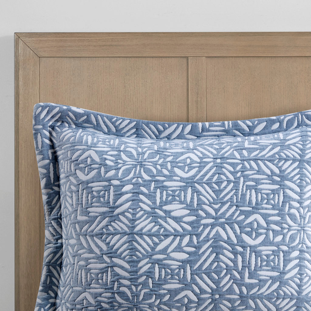 Harmony 4 Piece Oversized Reversible Matelasse Coverlet Set with Throw Pillow