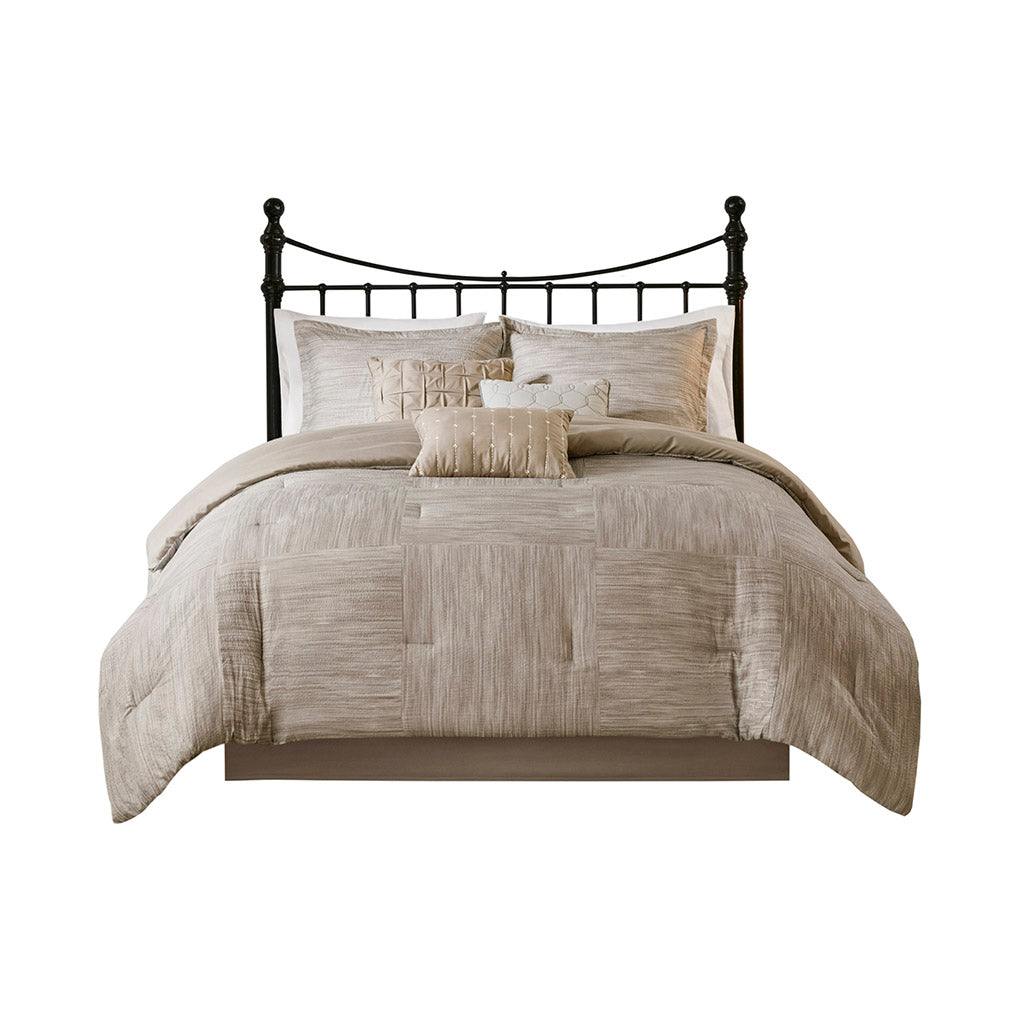 Walter 7 Piece Printed Seersucker Comforter Set