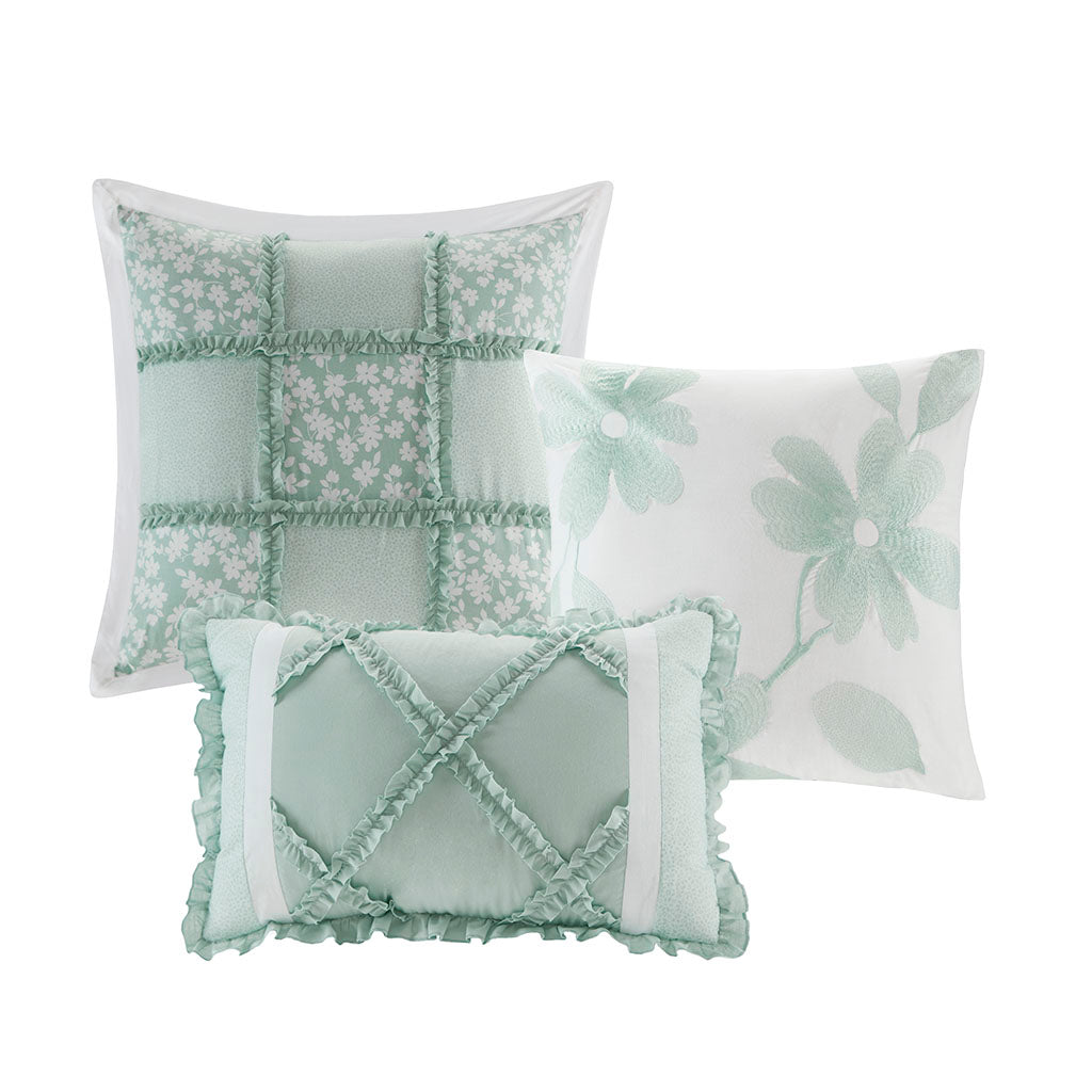 Mindy 9 Piece Cotton Percale Comforter Set