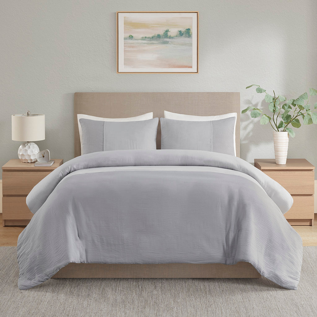 Miro 3 Piece Gauze Oversized Duvet Cover Set