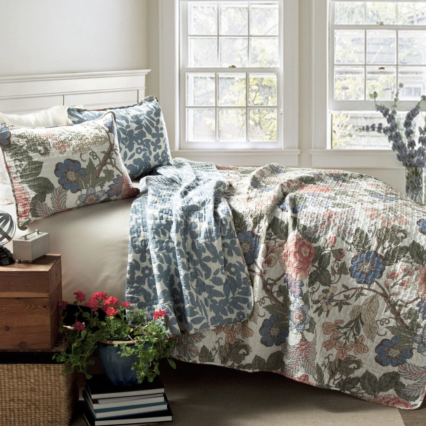 Sydney 3Pc Reversible F/Q Quilt Set
