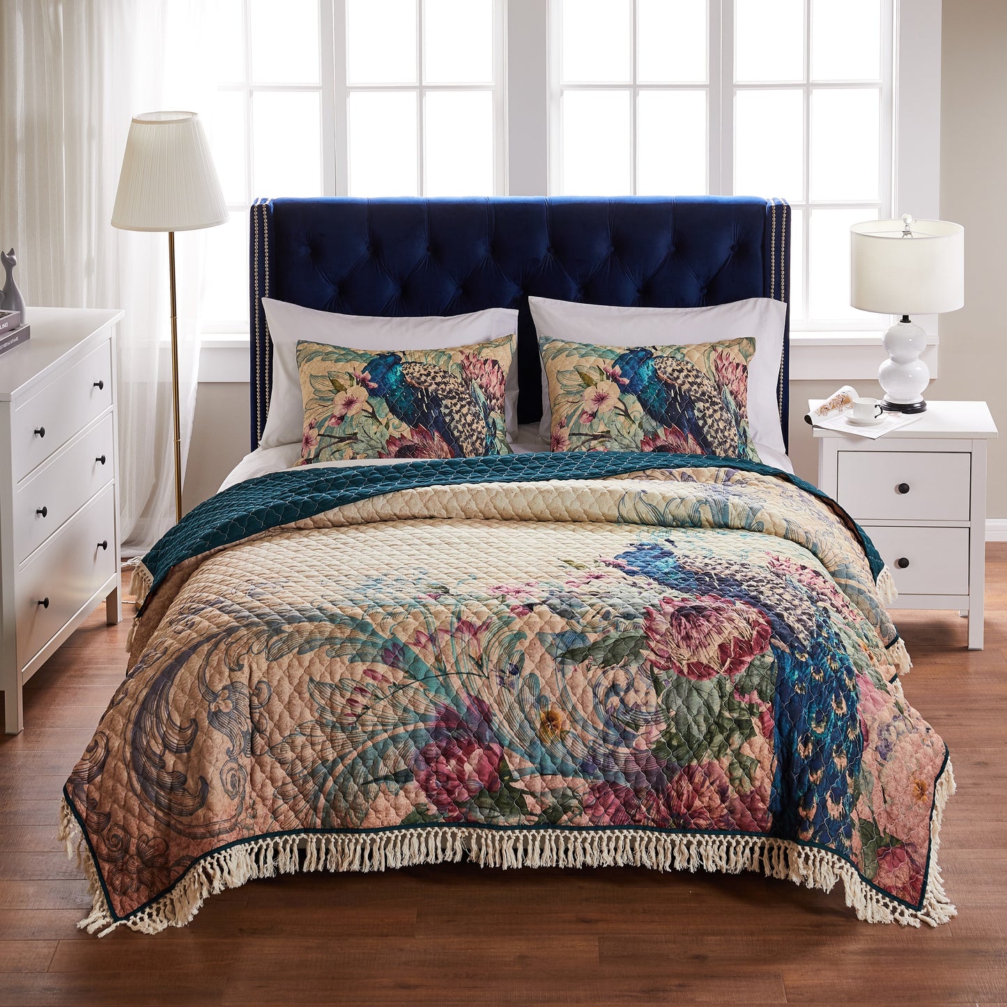 Eden Peacock Quilt Set