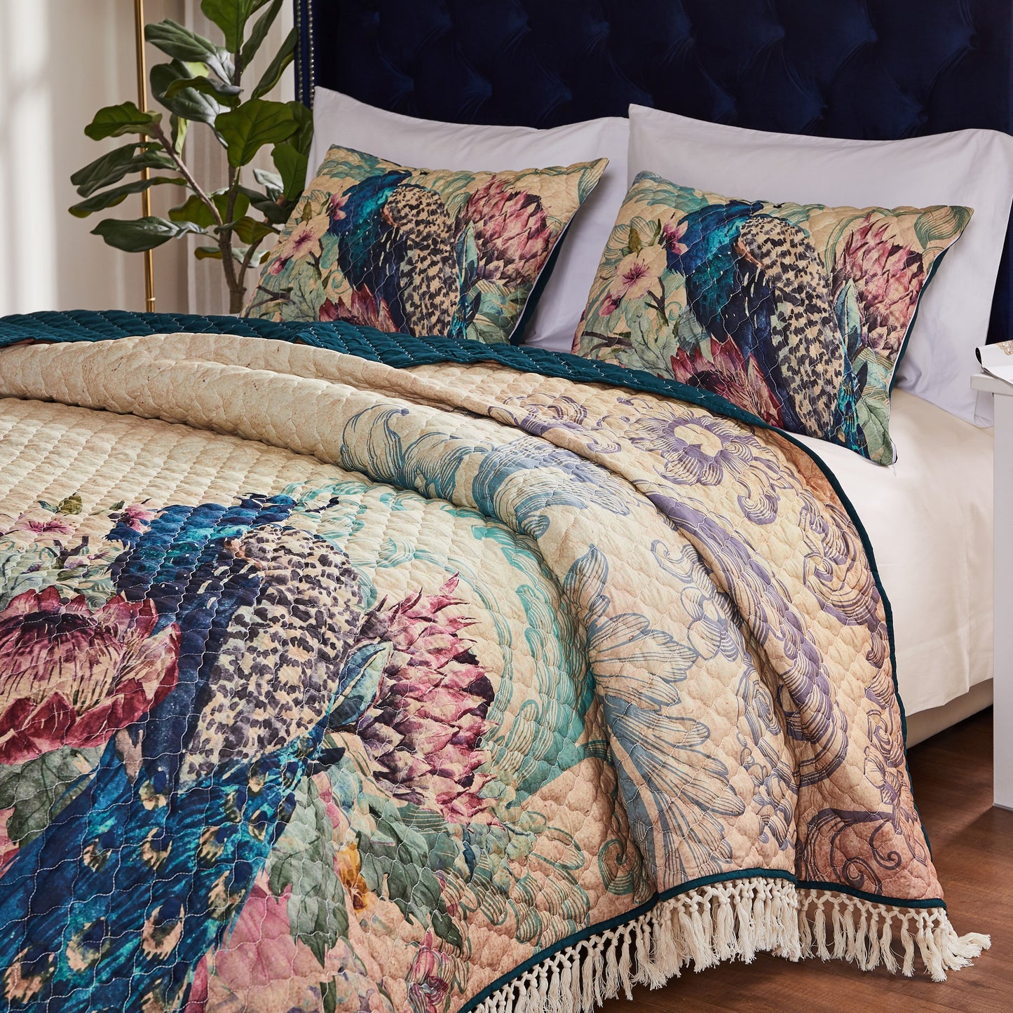 Eden Peacock Quilt Set