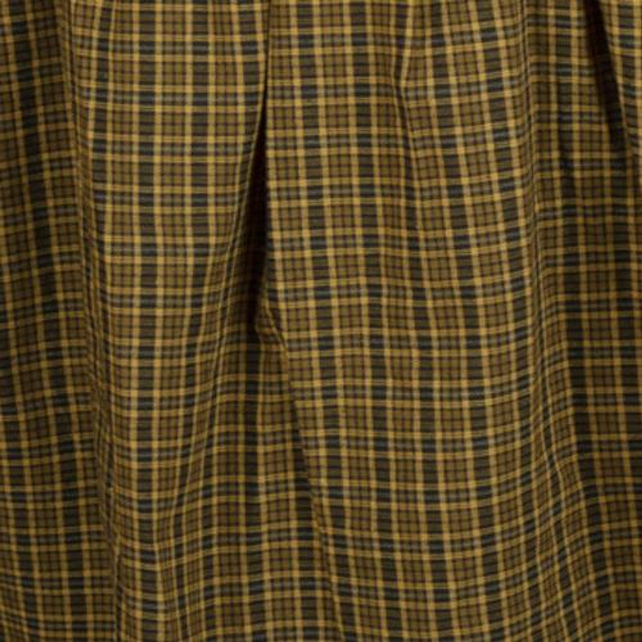 Tea Cabin Plaid Prairie Gathered Swags