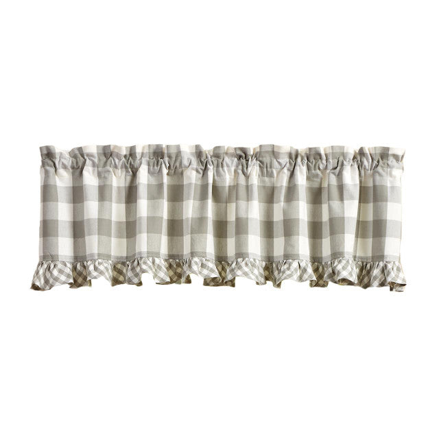 Wicklow Check Ruffled Valance Dove
