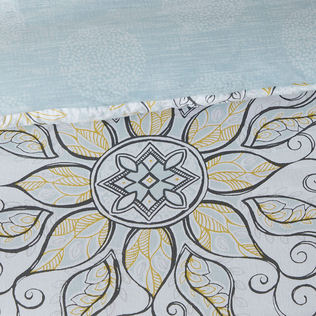 Lucinda 7 Piece Reversible Cotton Sateen Comforter Set