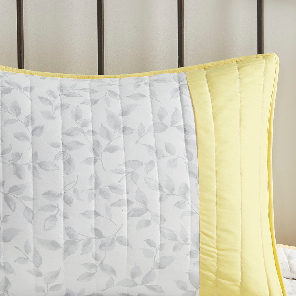 Pippa 4 Piece Embroidered Microfiber Quilt Set with Throw Pillow