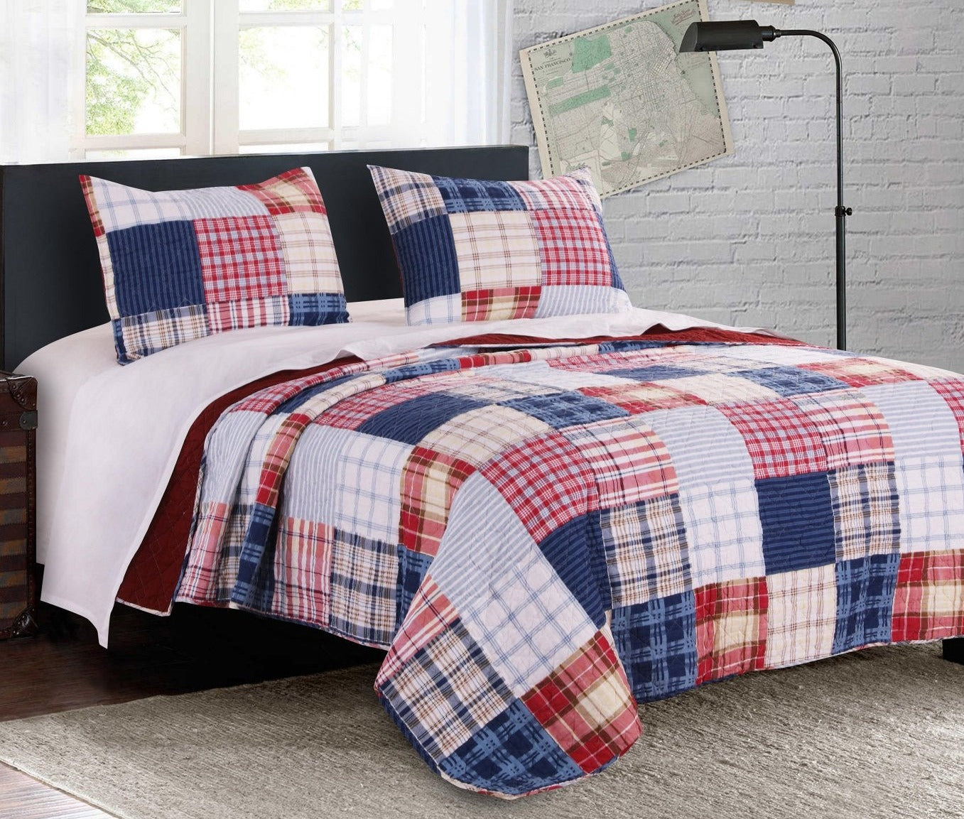 Hampton 3pc Queen Quilt Set