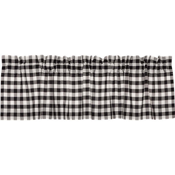 Annie Black Check Valance