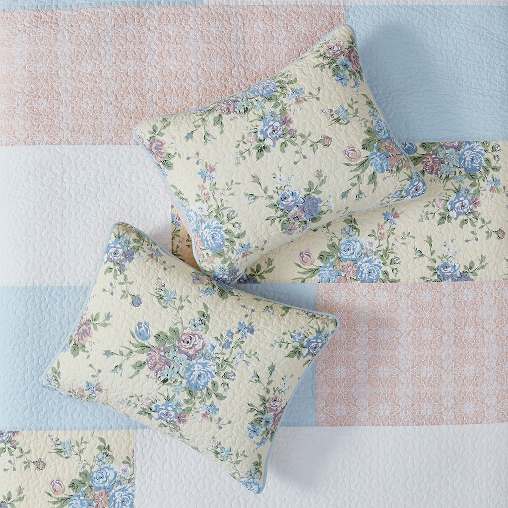 Gretchen 3 Piece Reversible Cotton Quilt Set