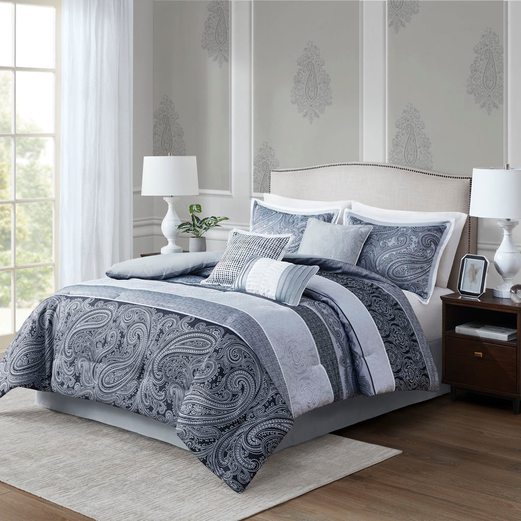 Neilsen 7 Piece Jacquard Comforter Set