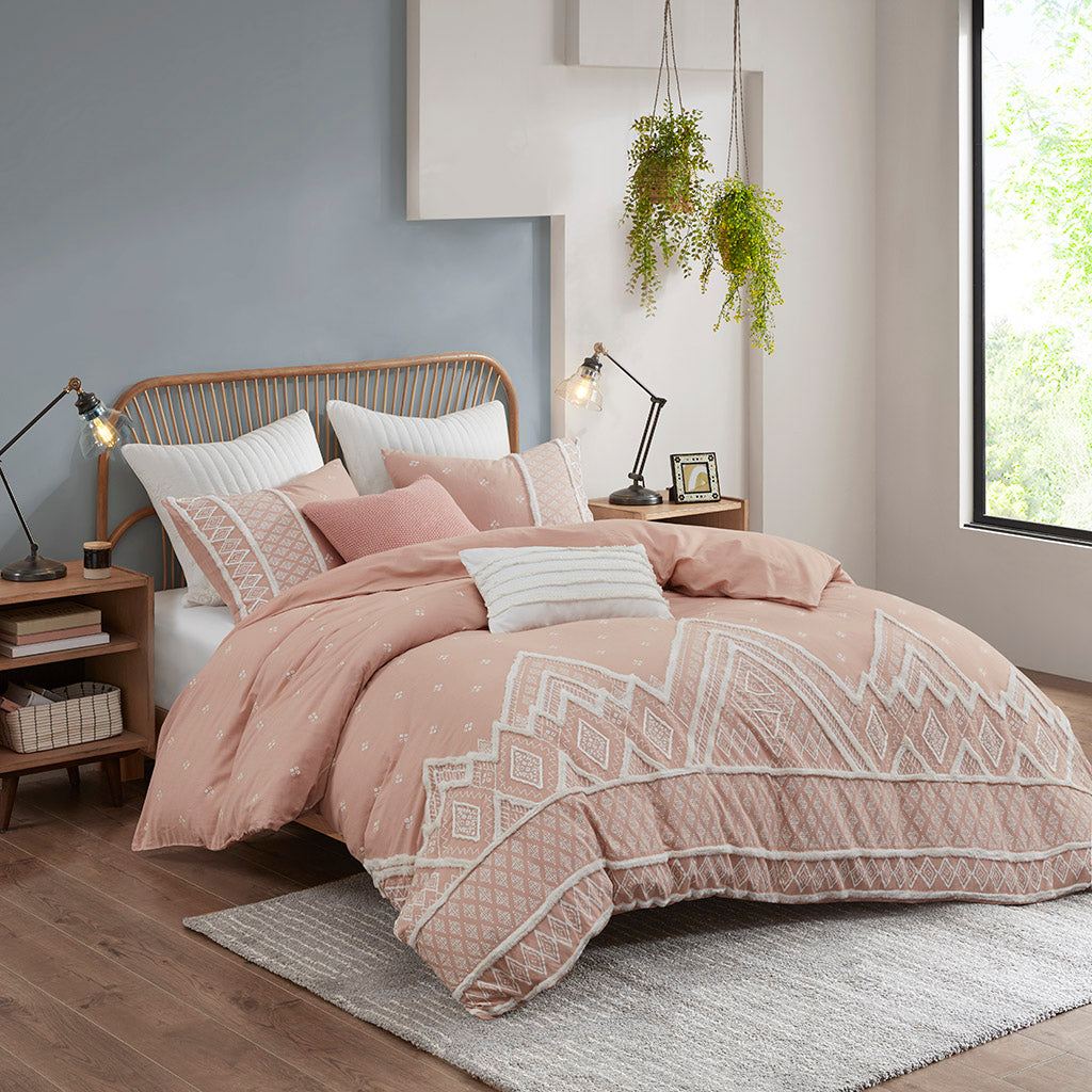 Marta 3 Piece Flax and Cotton Blended Duvet Cover Set