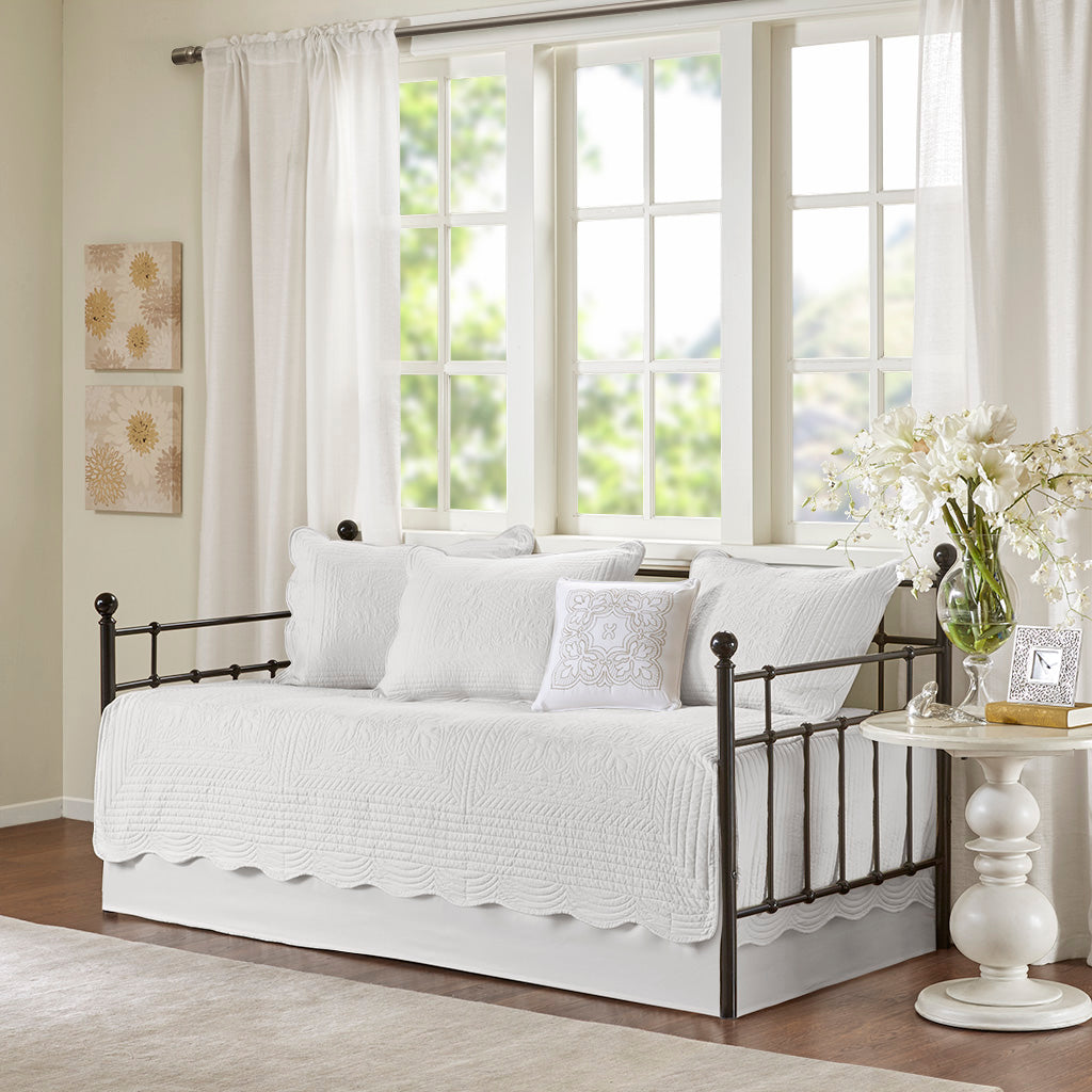 Tuscany 6 Piece Reversible Scalloped Edge Daybed Cover Set
