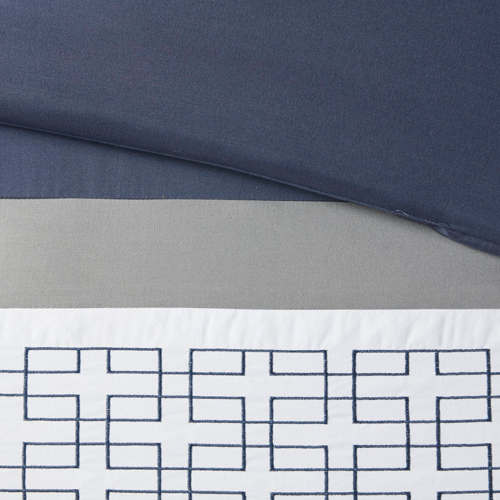 Powell 8 Piece Embroidered Comforter Set