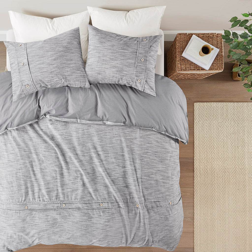 Dover 3 Piece Organic Cotton Oversized Duvet Cover Set
