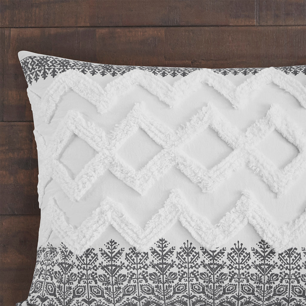 Mila 3 Piece Cotton Comforter Set with Chenille Tufting