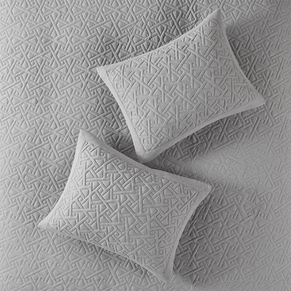 Origami 3 Piece Oversized Knit Quilted Top Duvet Cover Set