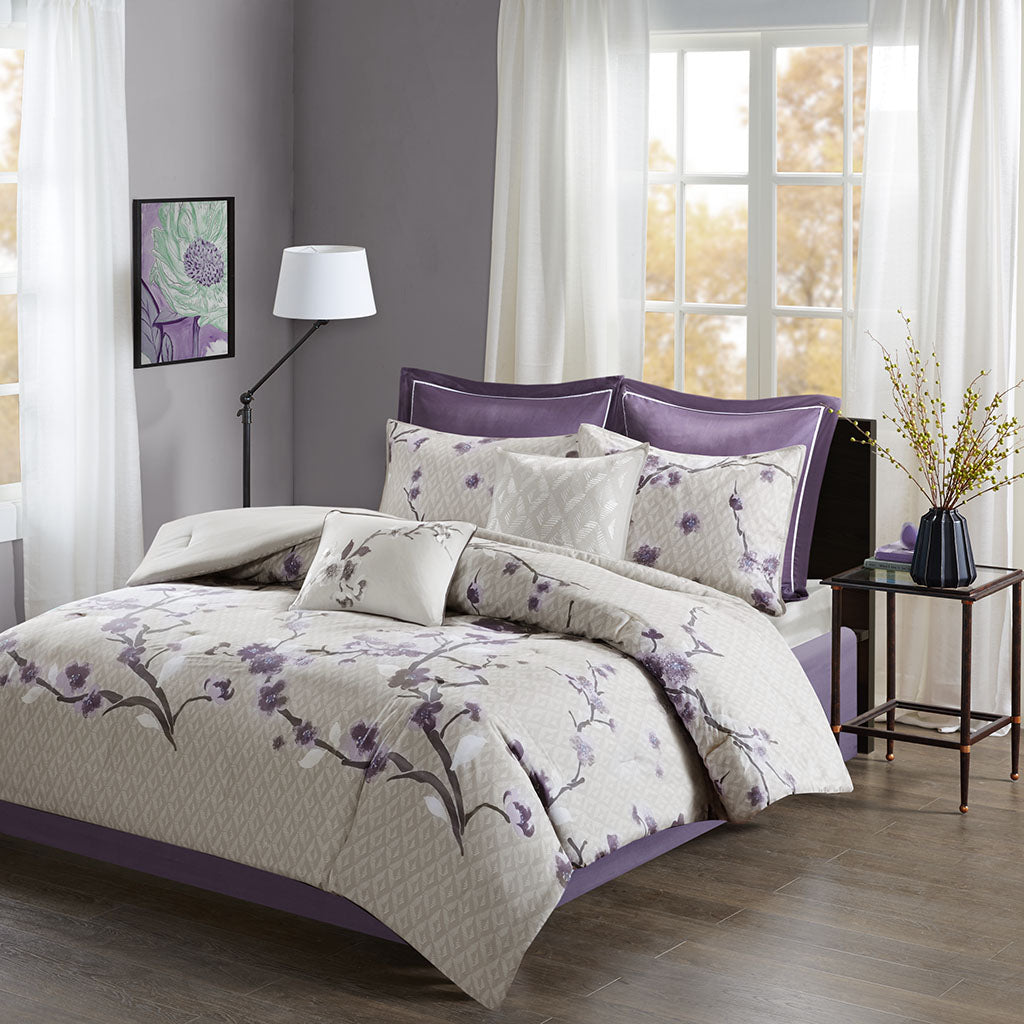 Holly 8 Piece Cotton Comforter Set