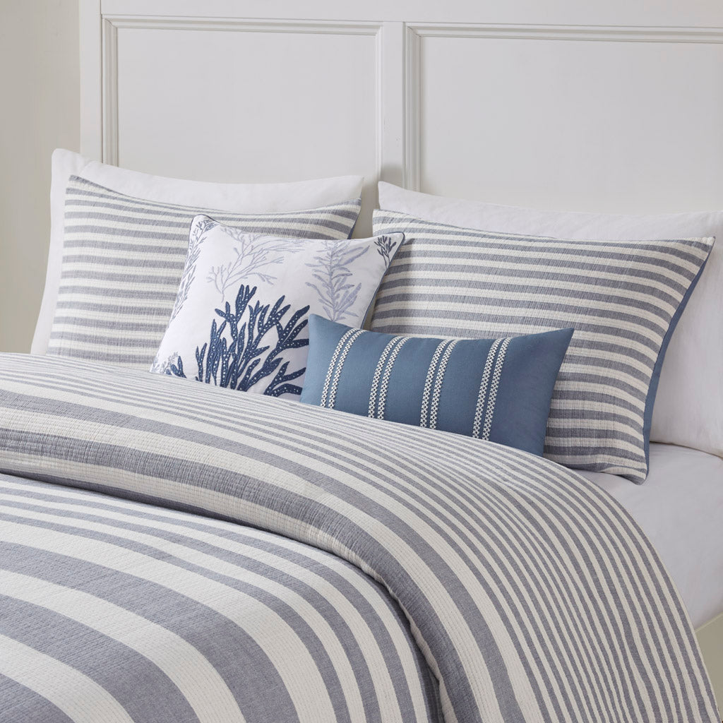 Brooks 5 Piece Cotton Stripe Duvet Cover Set