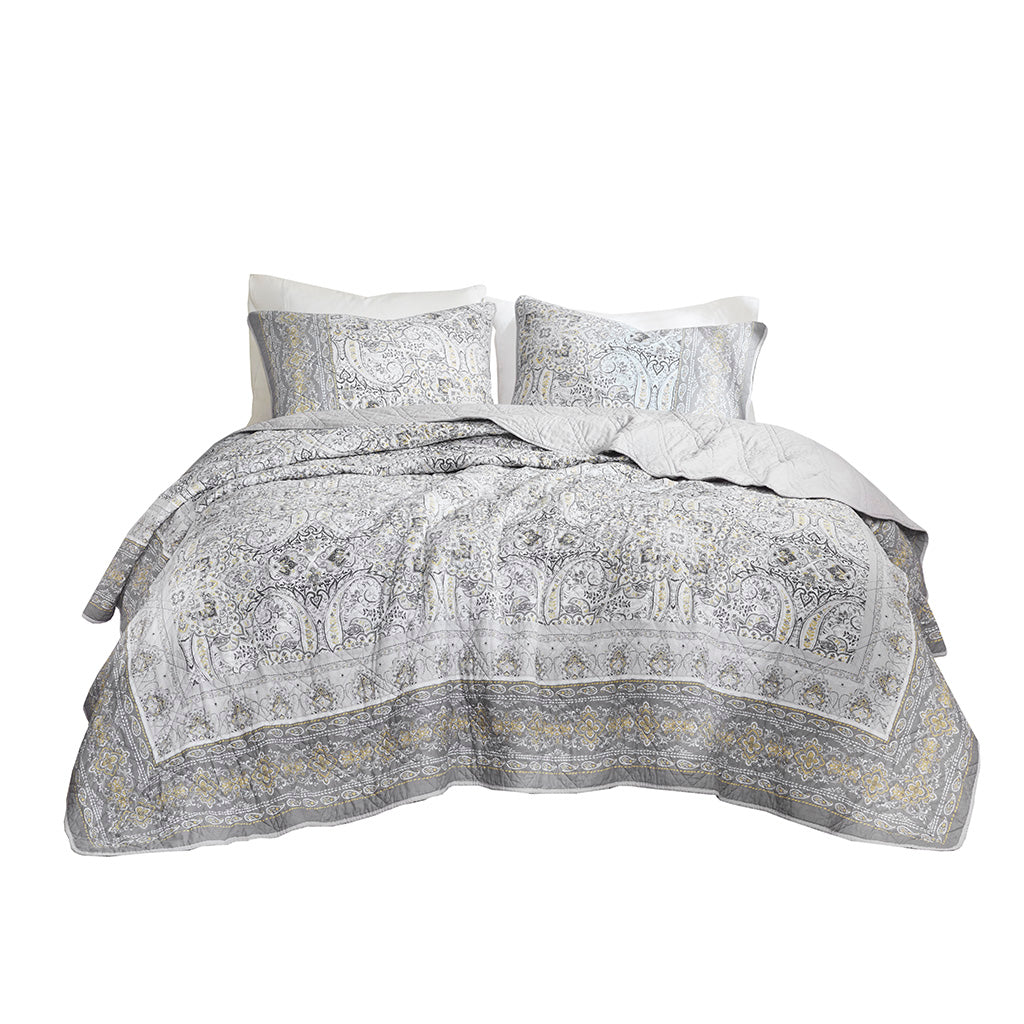 Miramar 3 Piece Reversible Cotton Coverlet Set