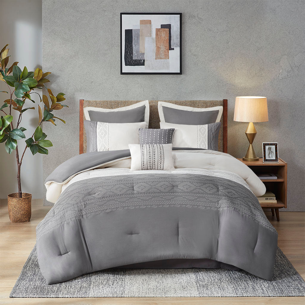 Helena 8 Piece Embroidered Comforter Set