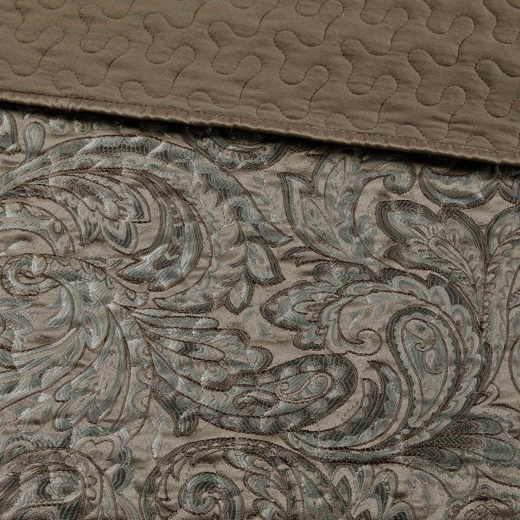 Aubrey 5 Piece Reversible Jacquard Bedspread Set