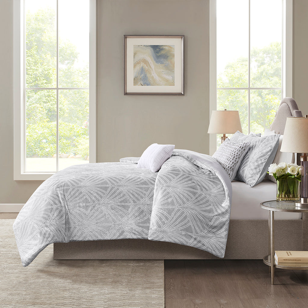 Kiona 5 Piece Crushed Velvet Comforter Set